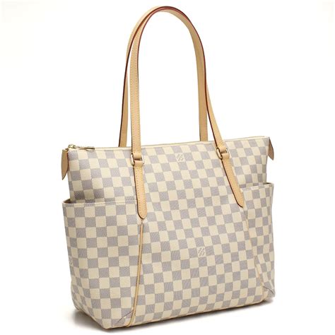 louis vuitton bag white and grey|louis vuitton checkered tote bag.